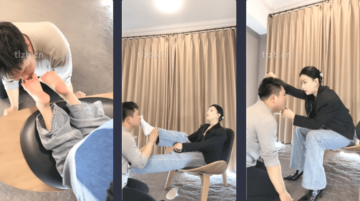 潘妮女王 | 连环爆抽耳光/短靴白袜脚下辱