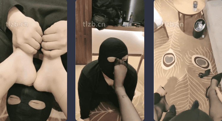 Fox Girl | Licking Black Silk Bare Feet/Riding Neck