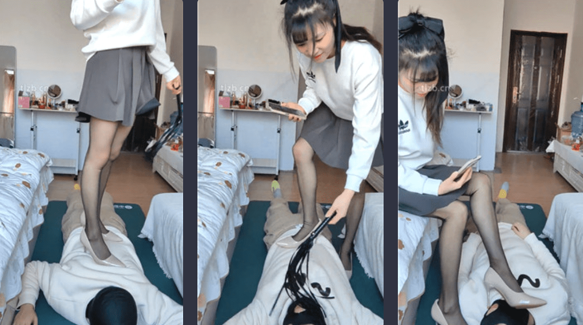半糖 | 黑丝高跟踩踏/鞭打