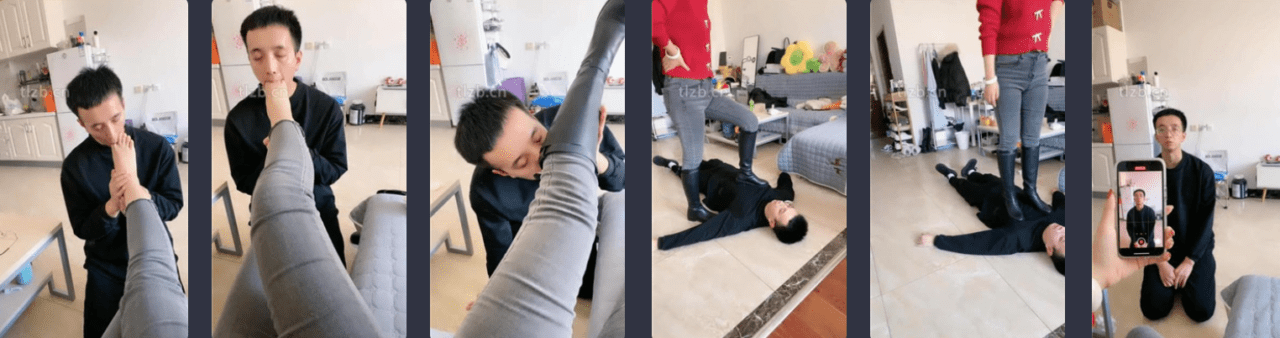 嘉文 | 长靴踩踏/闻舔白袜/家务奴-视频截图