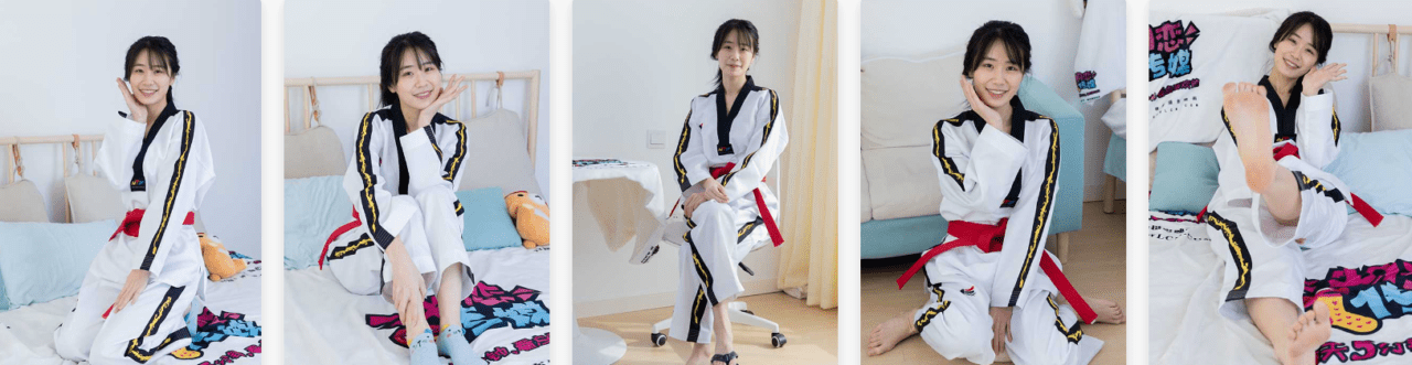 物恋传媒 | 菜菜的跆拳道服裸足人字拖之记忆拼凑(带视频)