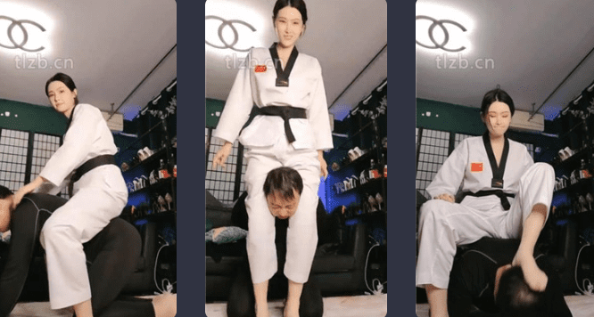 Song Zi | Taekwondo goddess severely kicked and beaten
