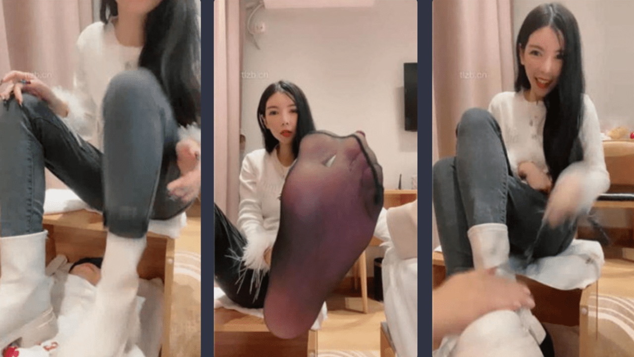 陈甜女帝 | 短靴黑丝踩地毯狗