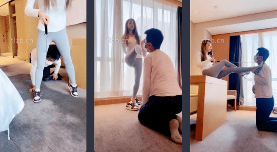 メンハンフィットネスの女神/激しい蹴り/鞭打ち/平手打ち/乗馬/汚れた靴の掃除