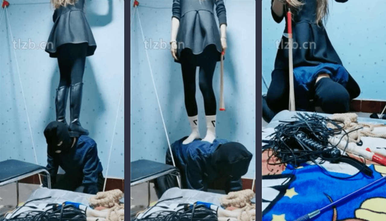Soft Candy | Slave tied up/severe whipping/riding on the neck