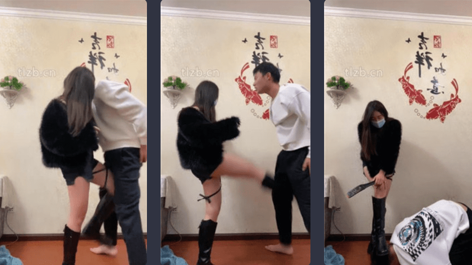 鬼鬼 | 长靴连环踢裆/骑狗背/奖励舔脚
