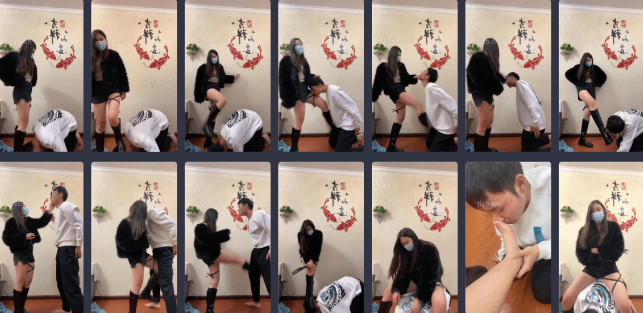 鬼鬼 | 长靴连环踢裆/骑狗背/奖励舔脚-视频截图