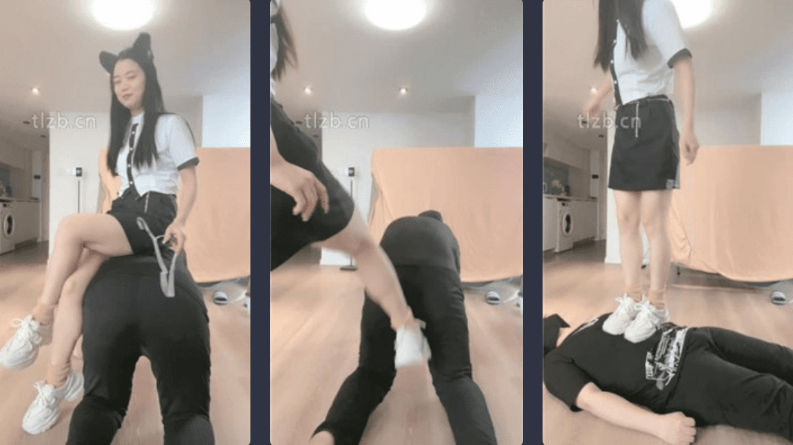 清禾 | 人体鞋架/鞋底口水舔/虐乳/狗链遛狗/骑马