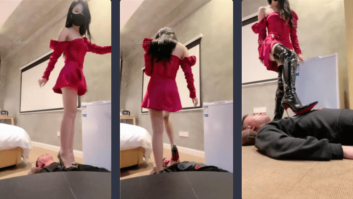 玥樾 | 长靴高跟全体重踩踏