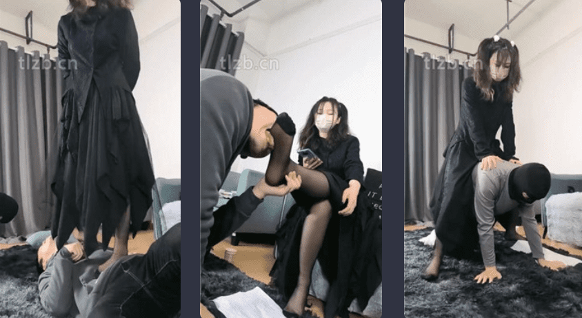 Shiqi | Double slave training/severe ear pulling/hip drilling and trampling