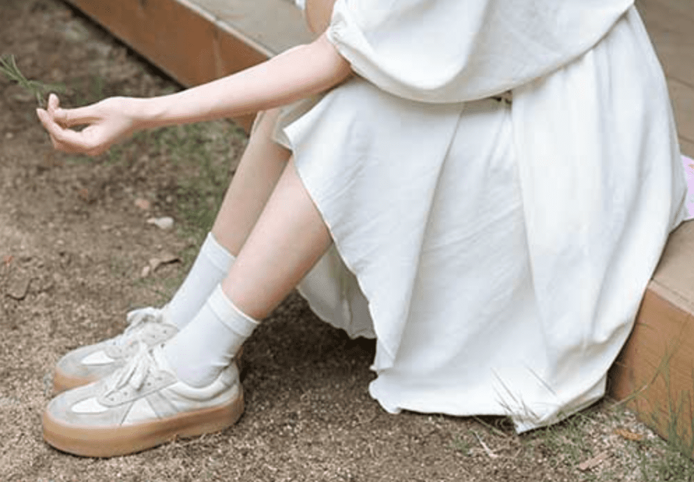 IMZSOCK爱美足 | 杏儿的德训鞋白棉袜(带视频)