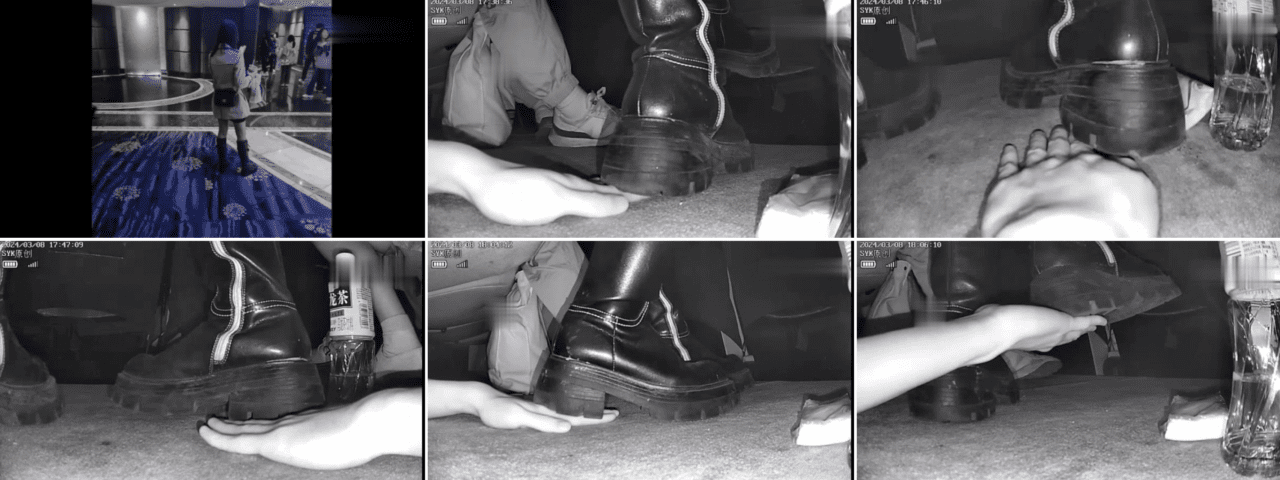 SYK unconscious | unconscious thick-heeled Martin boots girl stepped on her hand