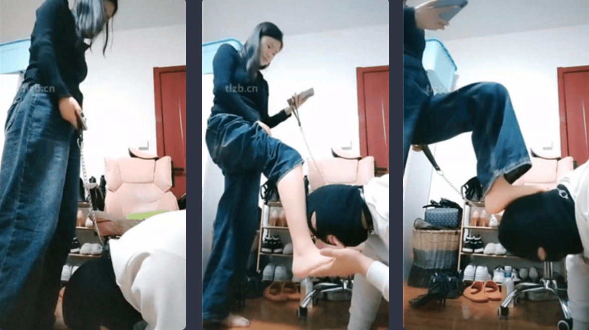 晗主 | 开发素人小姐姐S/高跟丝袜恋足舔