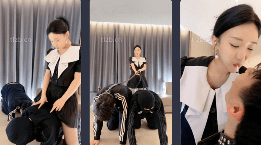 潘妮女王 | 双奴骑马/耳光/拍子鞭打/强制闻靴子