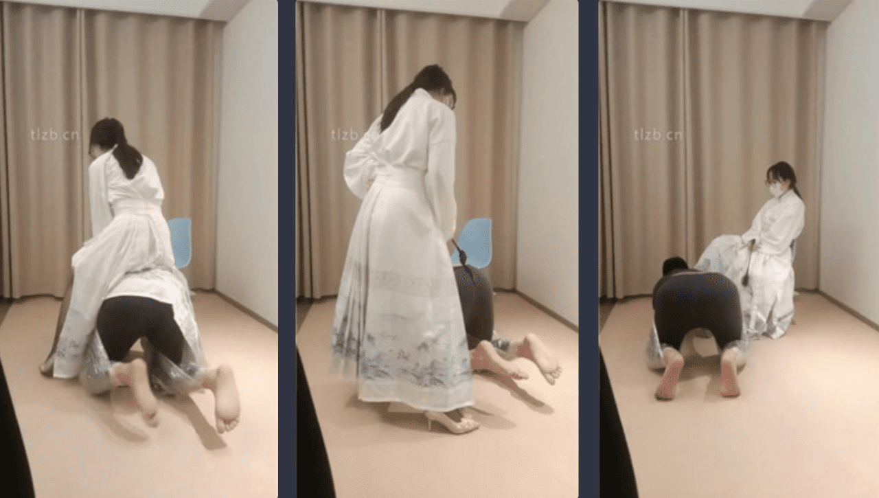 丝梦 | 汉服小姐姐包裹四肢犬化训练