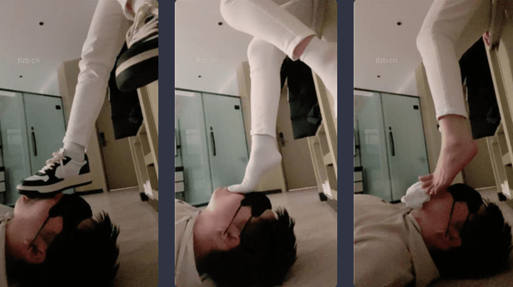 Kawano Yuna | Sneakers full body stomping/white socks lifting/slap