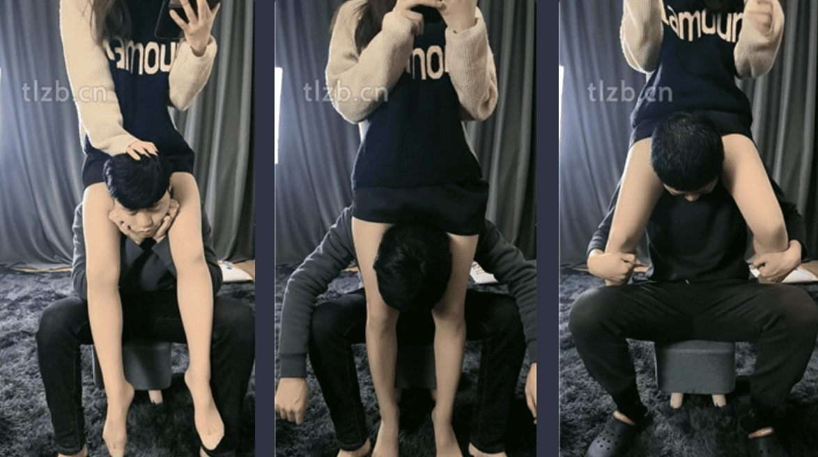 Azusa S | Crotch humiliation/half hour long headless riding