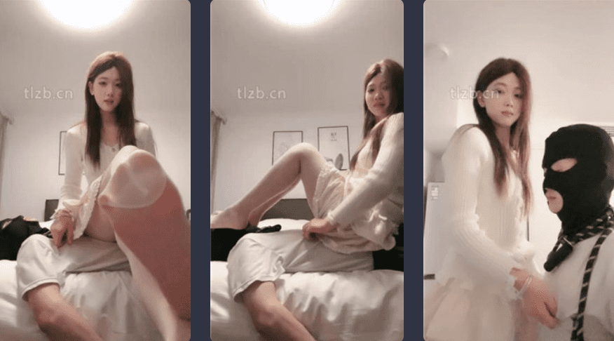 Lady Sakurako | Feeding with milk tea/crawling with hips/breast abuse/covering face with smelly stockings