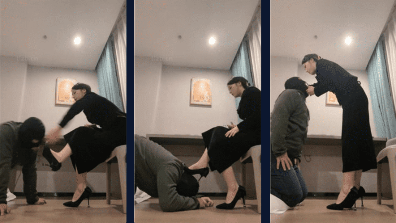 娩娩大魔王 | 白领S高跟裸足恋足舔