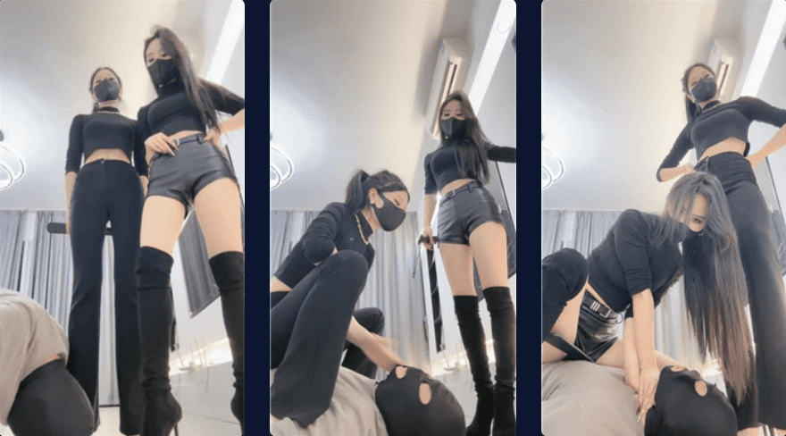 萱萱 | 双S长靴高跟美腿/不听话就得挨揍 双视角版