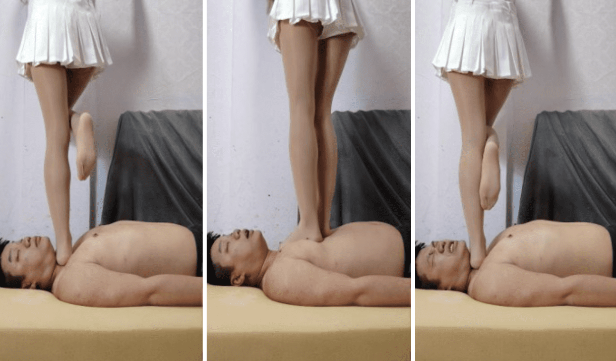 Yawei S | Meat silk one foot full weight stepped on M's neck suffocating