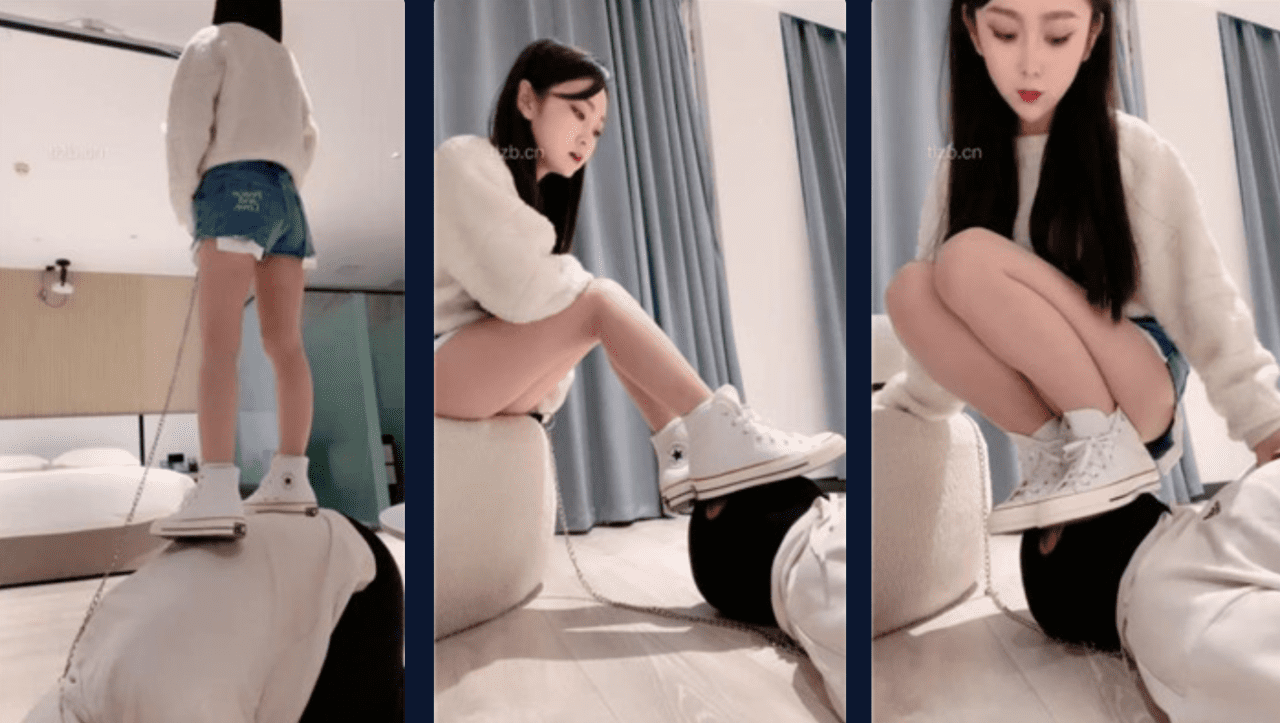 Kawano Yuna | High-top canvas shoes trampling/kick crotch/cleaning dirty soles/tasting underwear