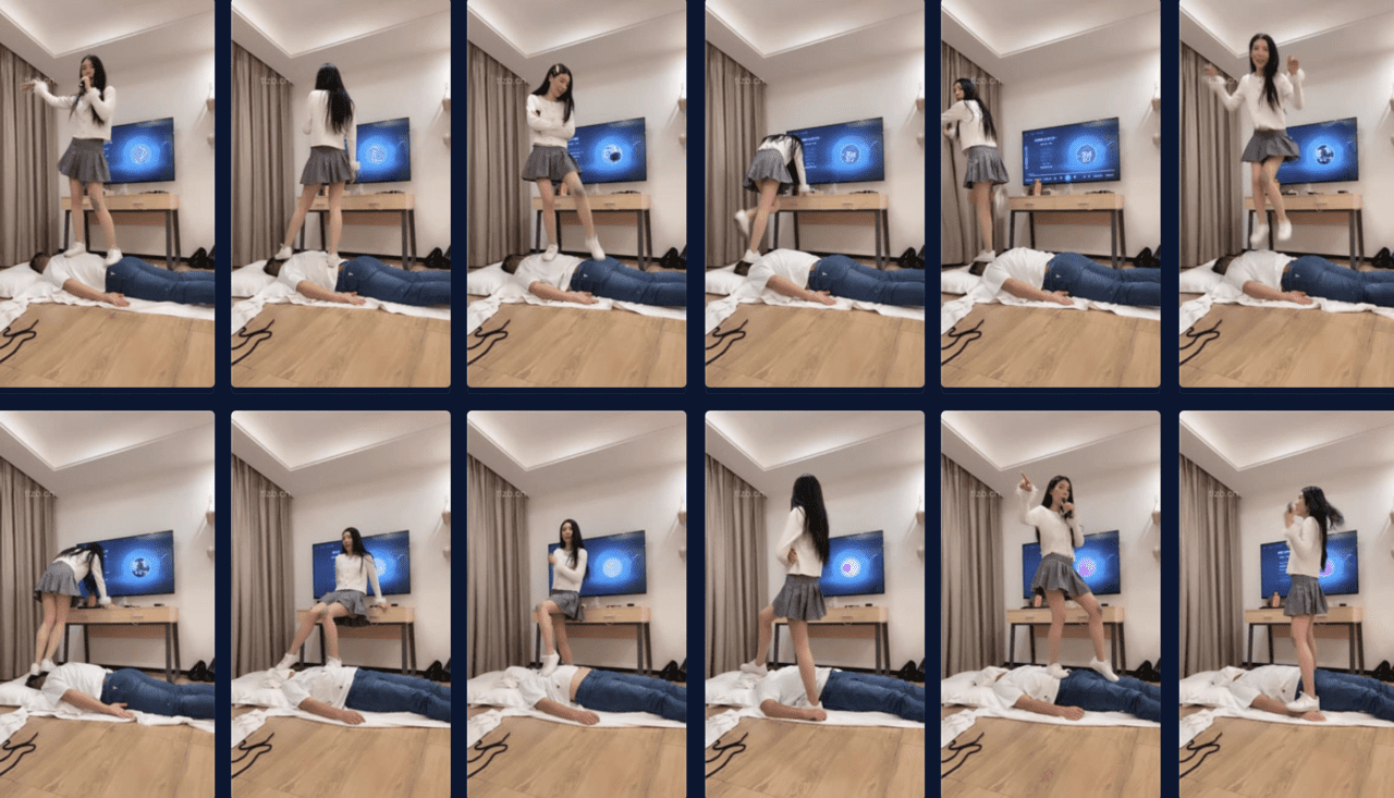 陈甜女帝 | 精神小妹S小白鞋全体重蹦迪-视频截图