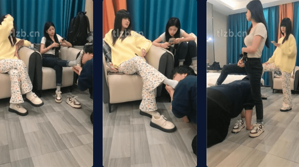 Yang Yang | Sisters' smelly feet and socks humiliation/whipping/drilling crotch riding and trampling