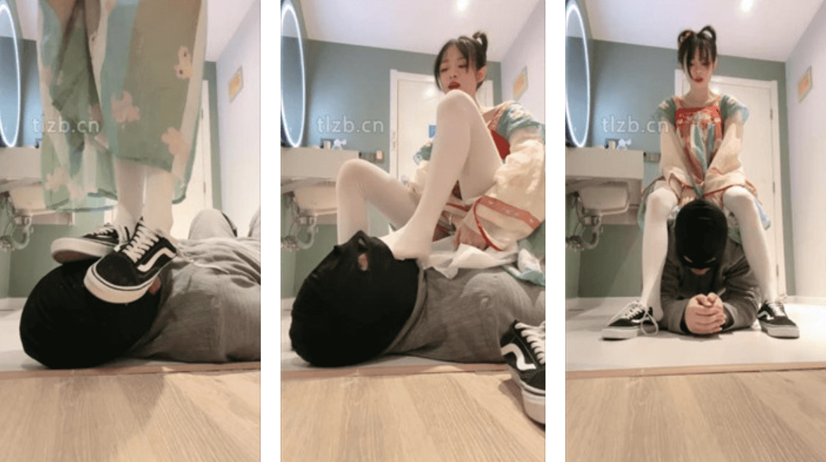 奶味小仙女 | 汉服小姐姐/脏鞋碾压踩/sp/耳光/白丝诱惑/骑马
