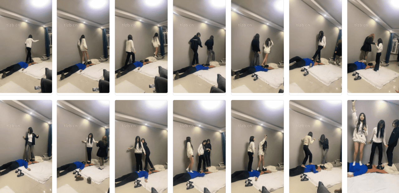 精神小妹 | 7女王调双奴/轮流全体重跳踩 双视角版-视频截图
