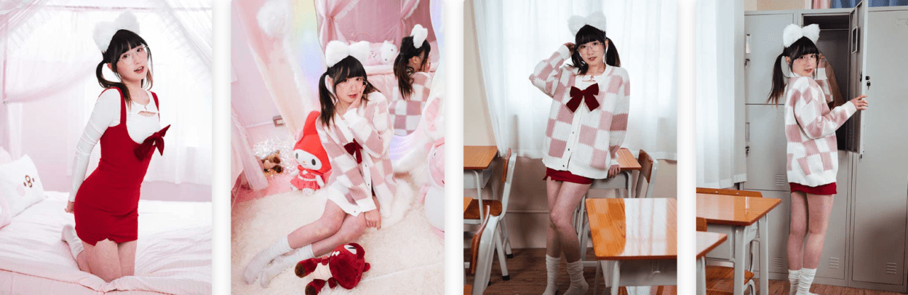 Kezi | Long-legged beauty model in white socks and Japanese-style pile socks