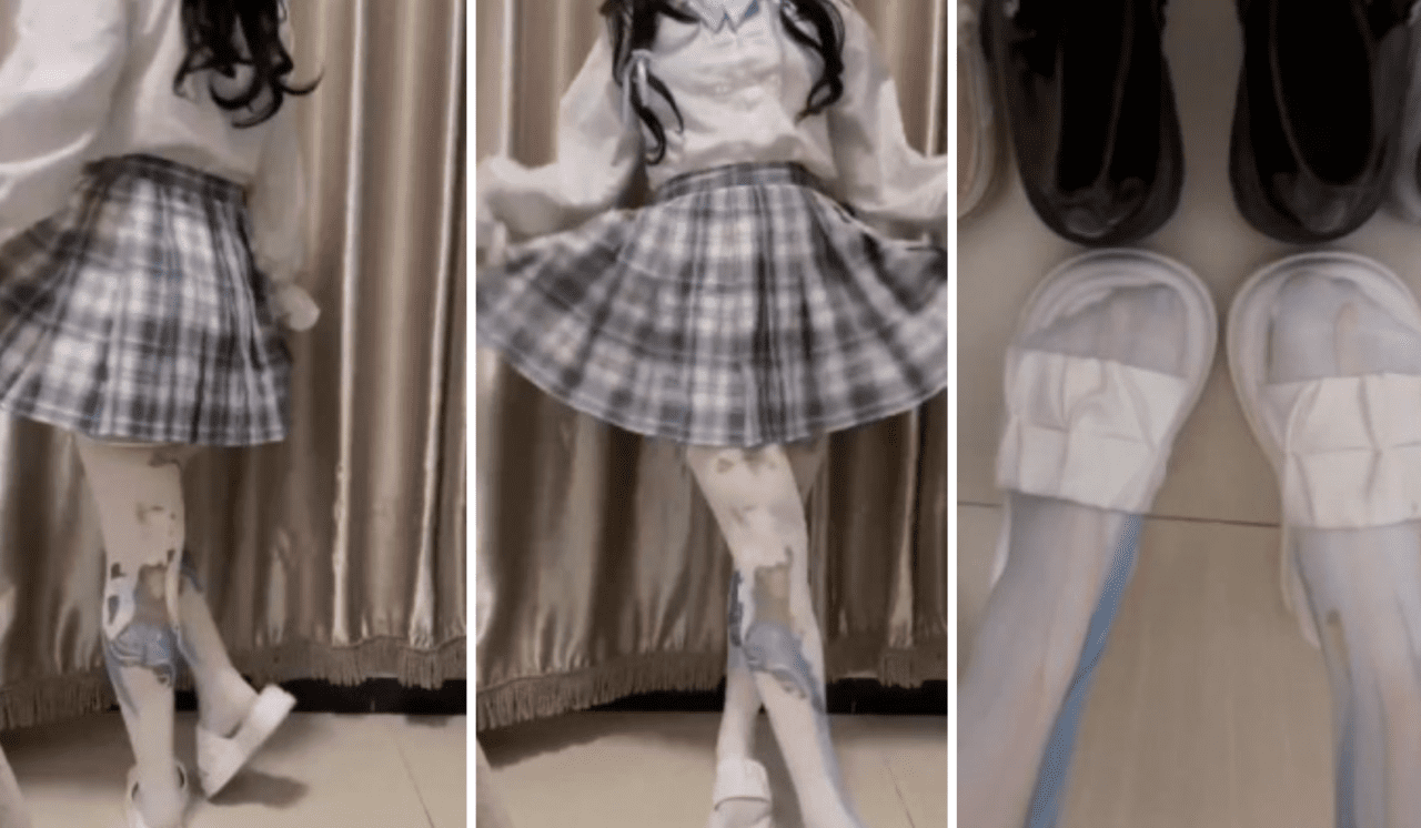Sister Taozi | Super cute JK girl tramples bread with nearly 20 pairs of dirty soles