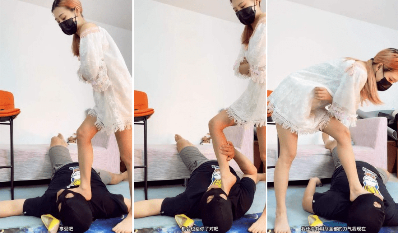 Xiao G | Vertical screen full language high heels stepping on the neck suffocating subtitles version