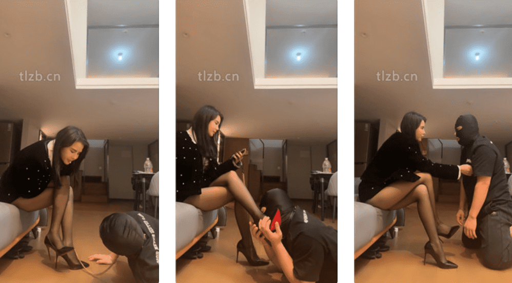 亚兮 | 黑丝高跟恋足舔/伺候沐足/转胯/舔内裤
