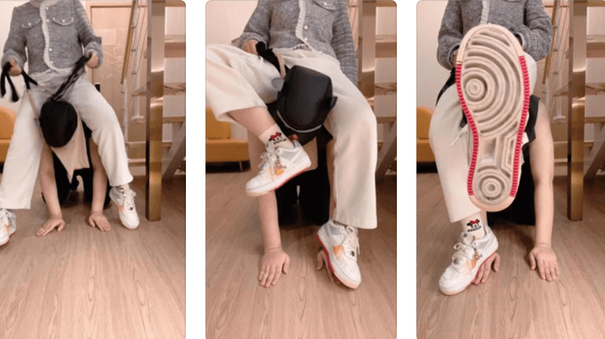Princess Coco | Sneaker trampling/riding horse hip turning/whipping/sucking stinky white socks