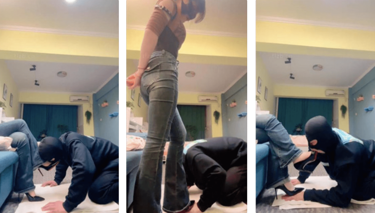Unexpected encounter S | Foot fetish/shoe fetish/foot slap/high heel rub/holy water reward