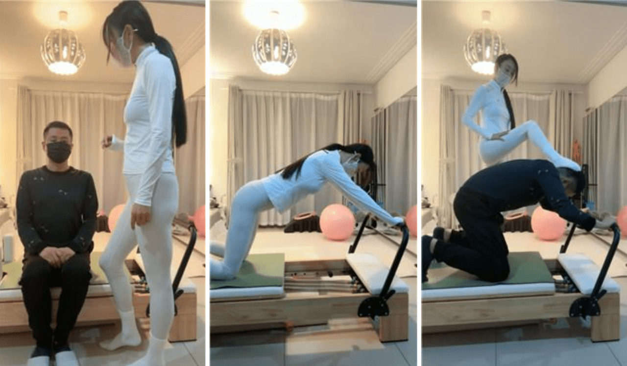苒溪S | 普拉提女教练白袜踩虐 双视角版