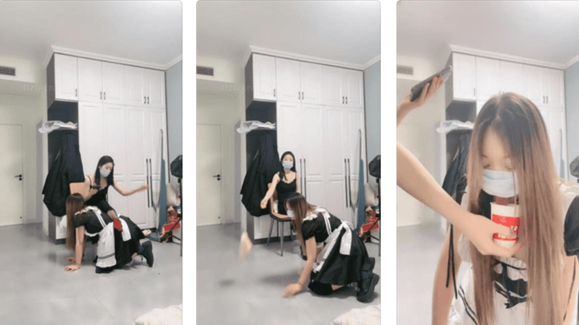Teacher Xiaoya | Maid female animal/foot pad/dog crawling/humiliation feeding dual perspective version
