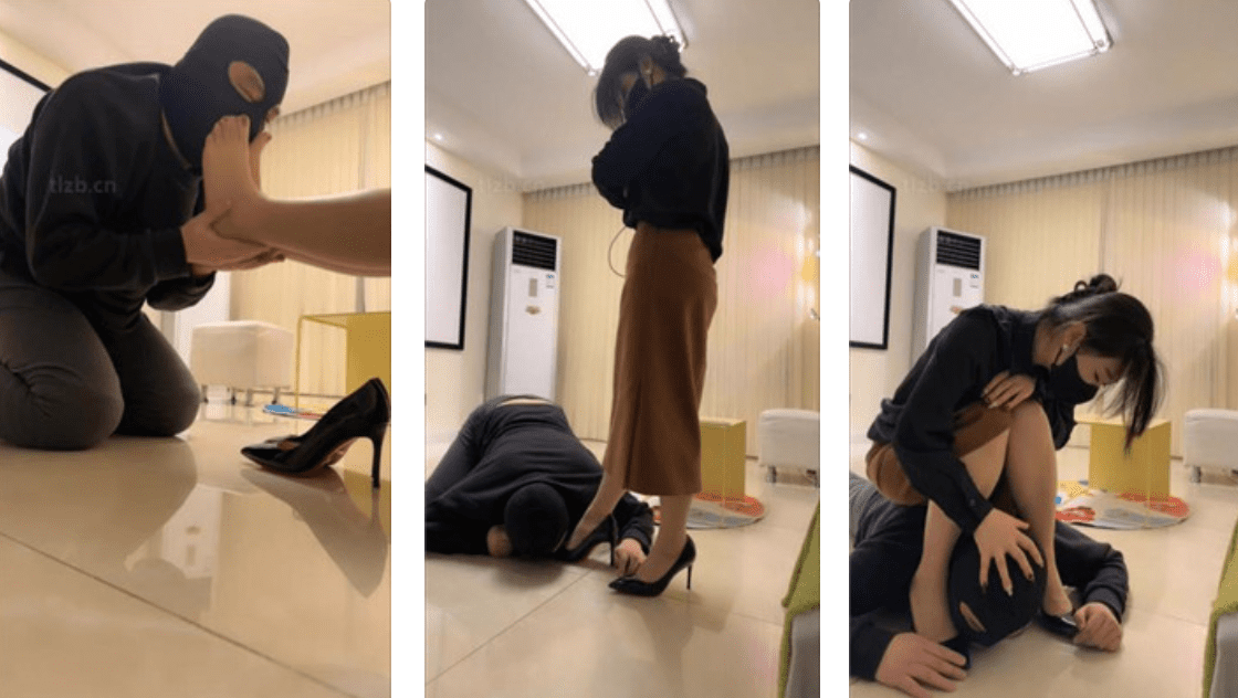 Hot Sister | After get off work, the boss cleans the dirty shoes of the female subordinate