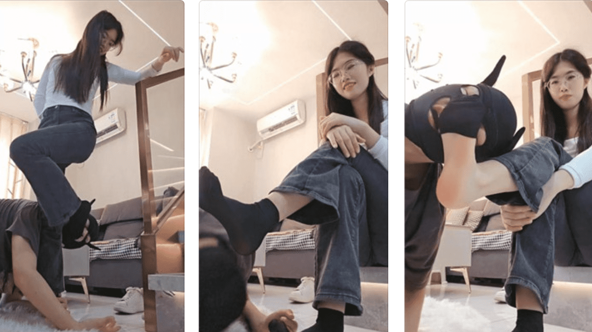 嘉妮 | 运动后脏鞋臭袜踩虐