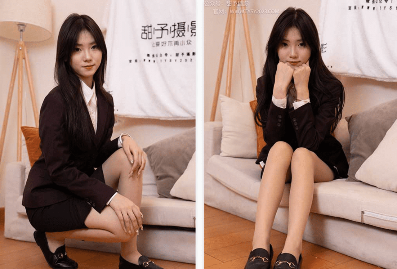 甜予摄影 | 璇璇的银行制服、皮鞋、肉丝(带视频)