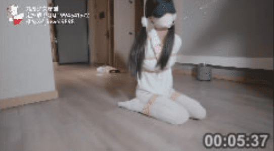 Nine-tailed girl | The girl with white silk stockings is tied up in a closet