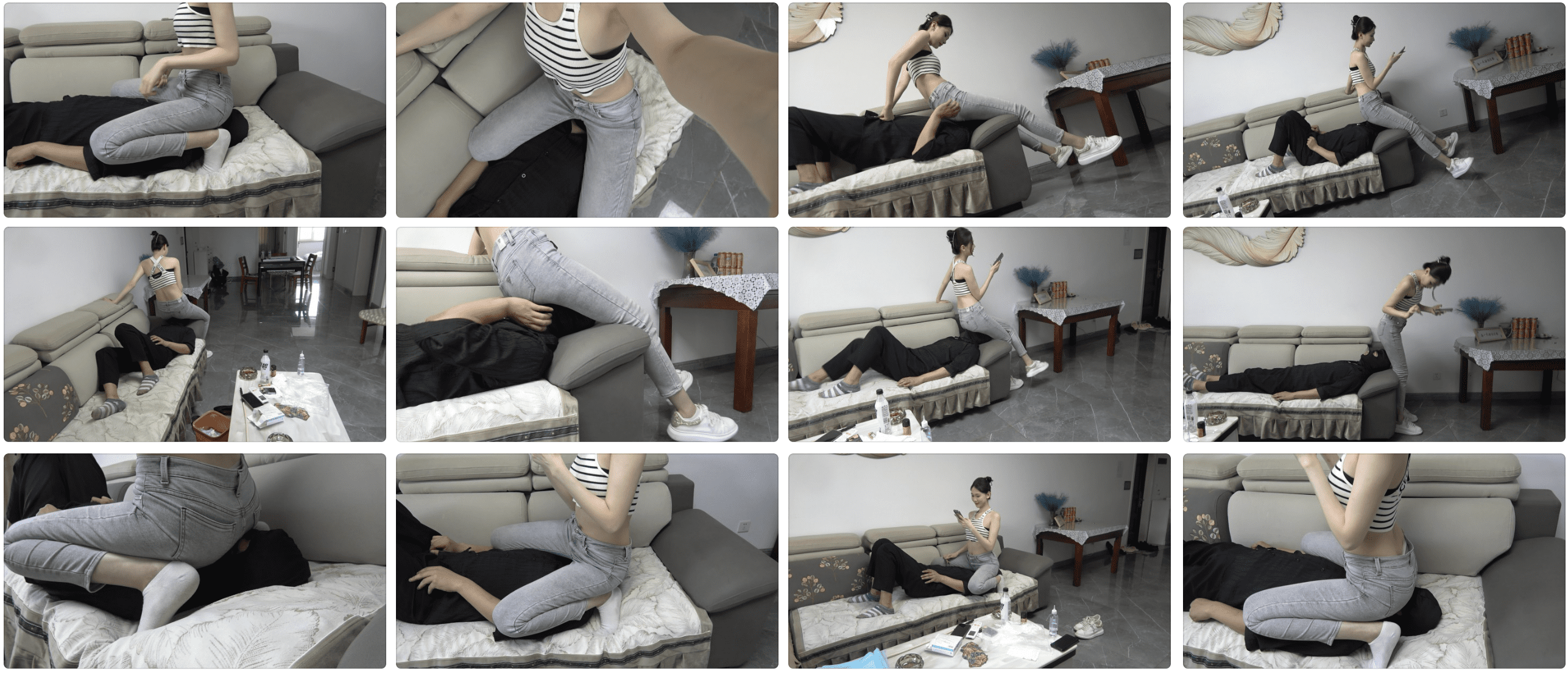 艾琳S175 | 白船袜牛仔裤强制坐脸窒息-视频截图