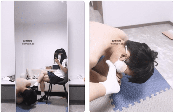 汀兰 | 学生S皮鞋白袜裸足气味辱