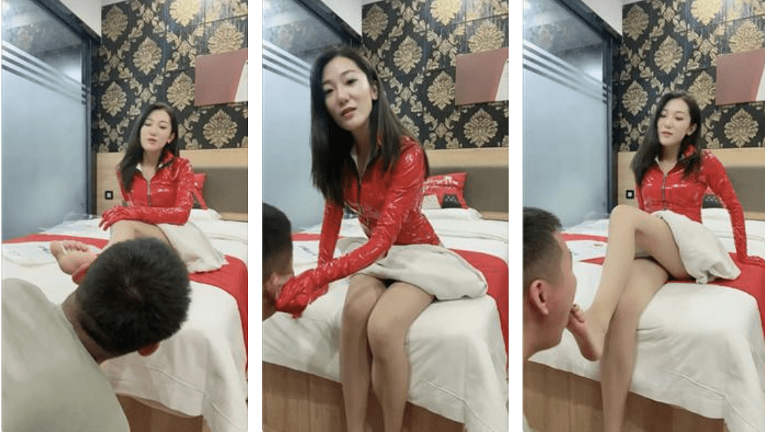 林晚晚 | 皮衣女神虐/裸足诱惑舔/耳光