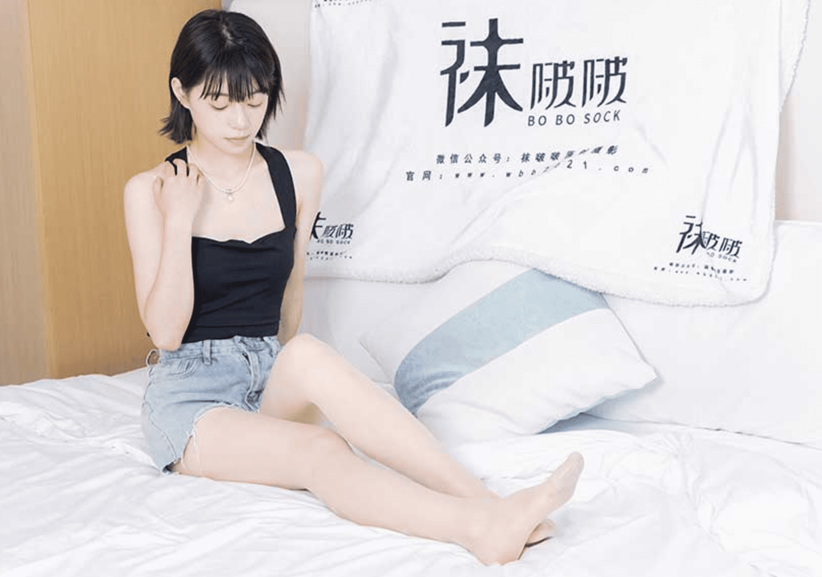 袜啵啵 | 422期 糯米的长靴、白棉袜、肉丝脚尖加固款(带视频)