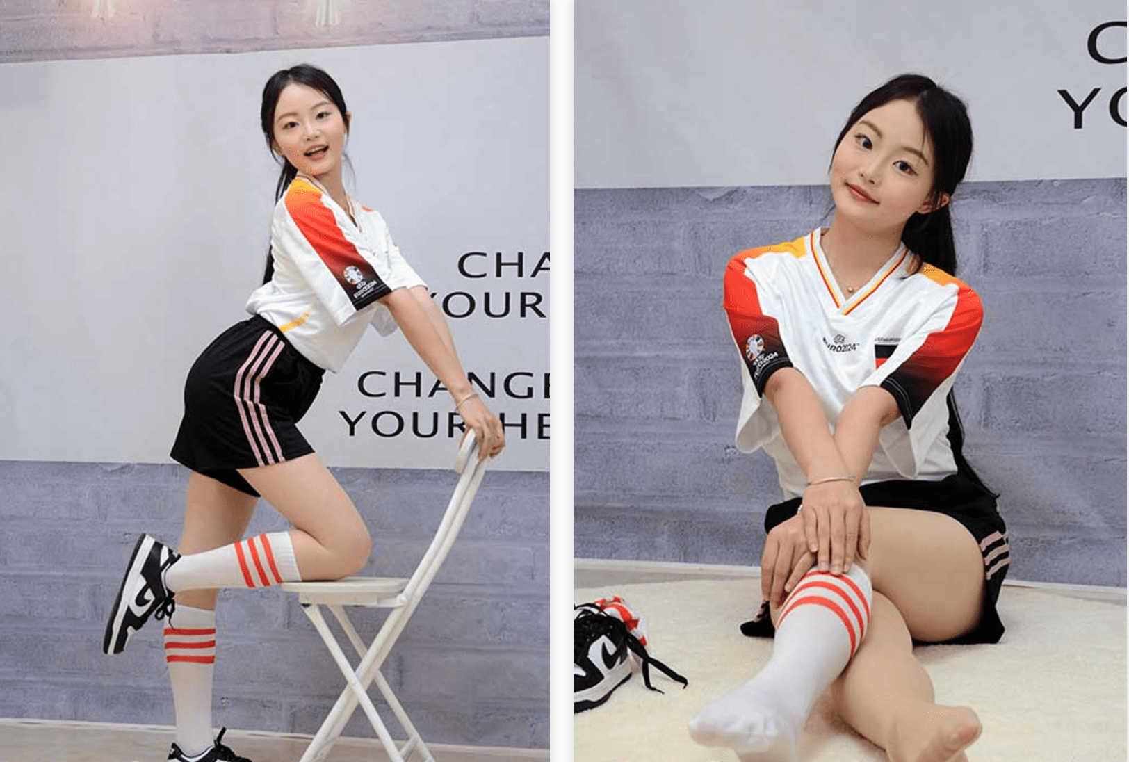 初夏女神 | 双双的德系球服足球袜(带视频)-视频截图
