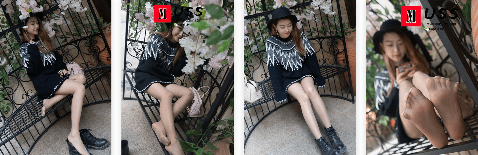 MussGirl | Xiaojie's stockings and Martin boots