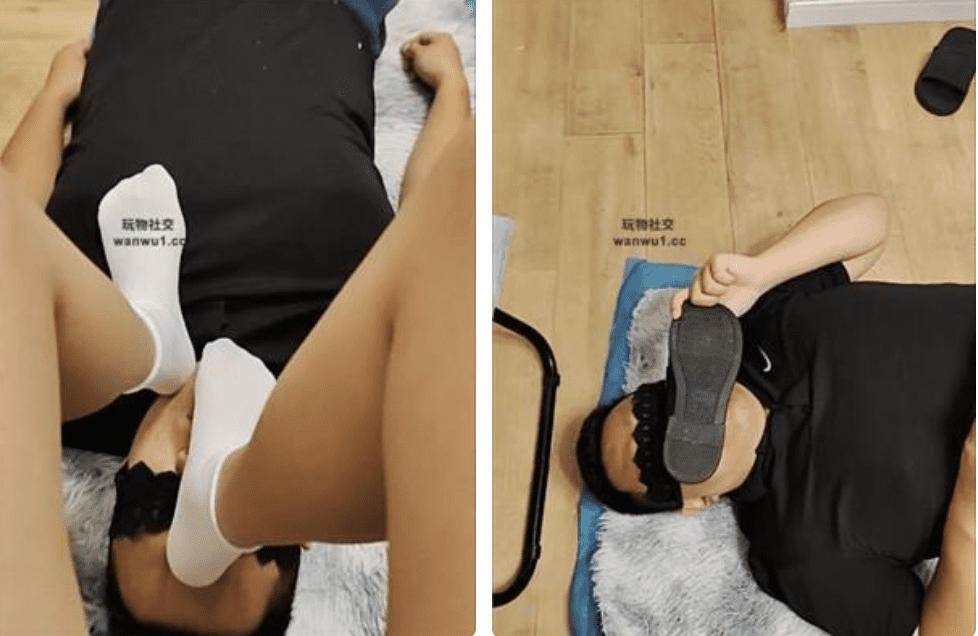 Shanghai Tangyuan | White socks feet trample on dog face
