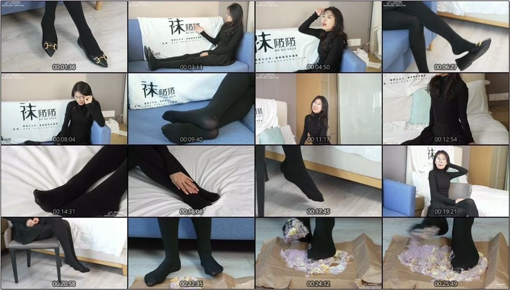 袜啵啵 430期 | 奶油的平底鞋、厚黑丝、丝袜踩奶油小蛋糕剧情(带视频)-视频截图